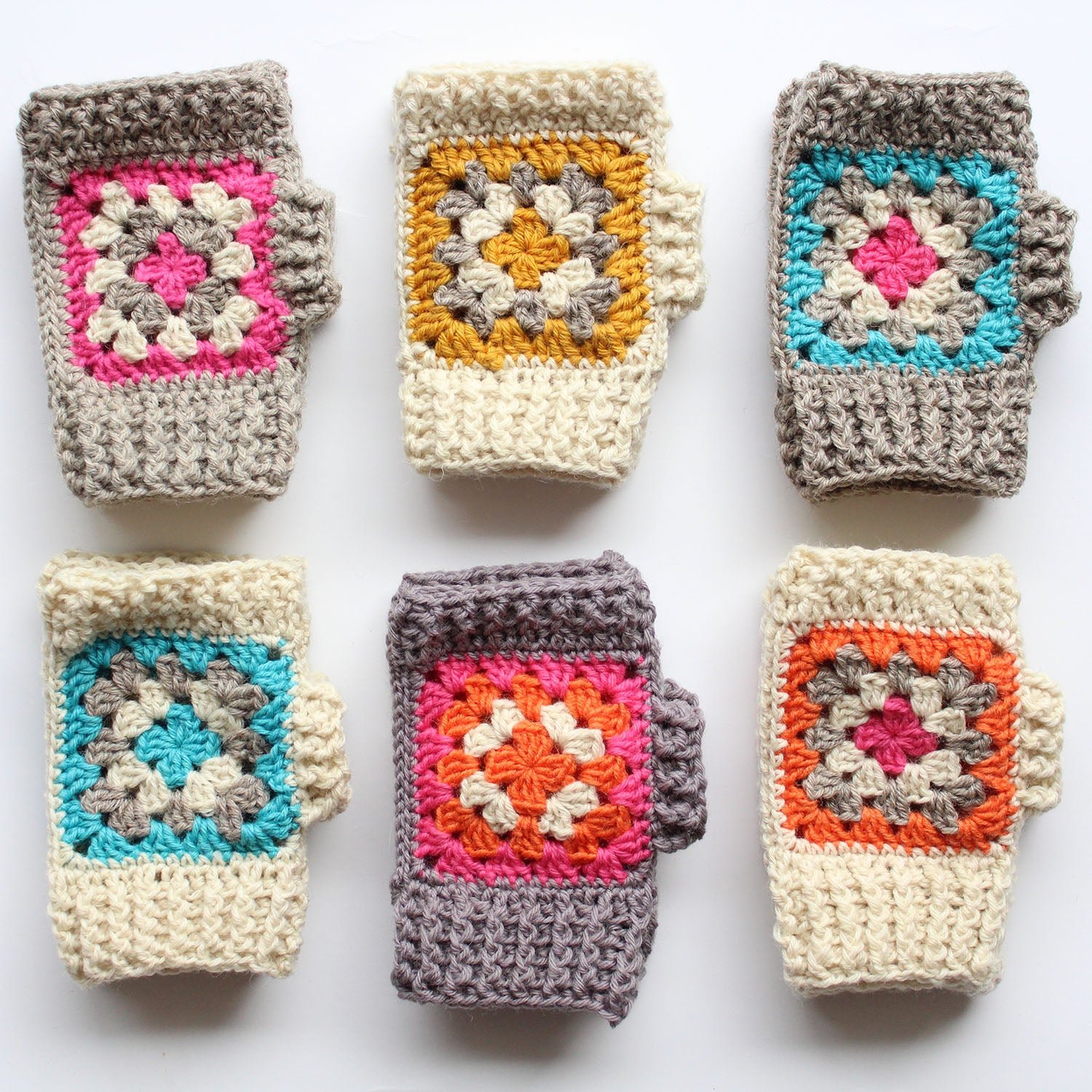 Patrón Mitones Granny Square